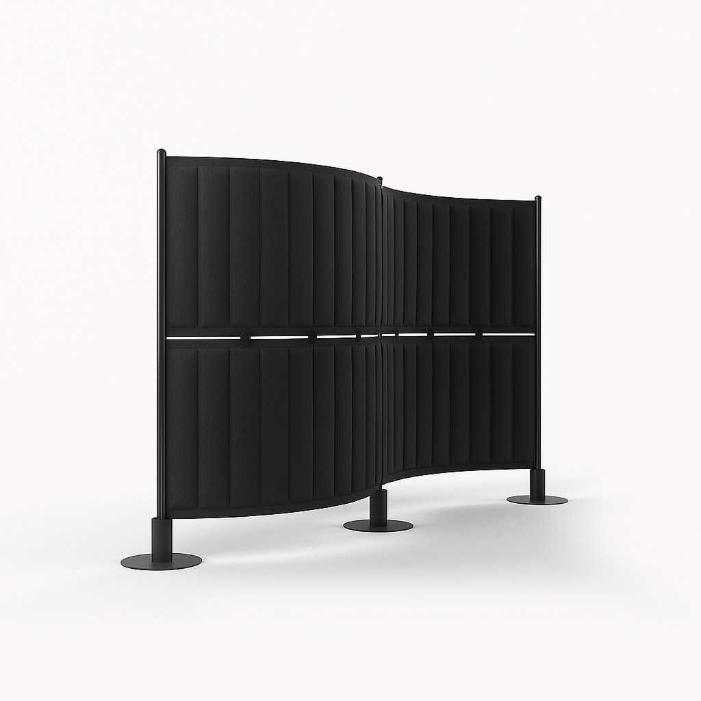 [FURN_6667] Acoustic Bloc Screens (Black)